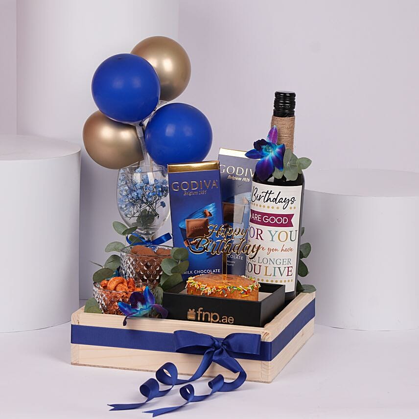 Celebration In Blue Hamper