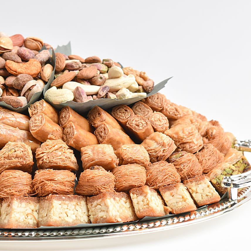 Celebration sweets and Nuts Platter By Wafi