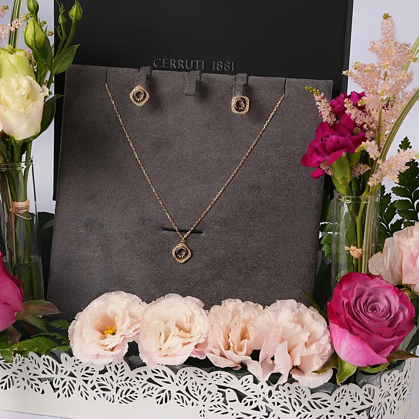 Cerruri 1881 Gold Plated Jewel and Flower Tray for Her