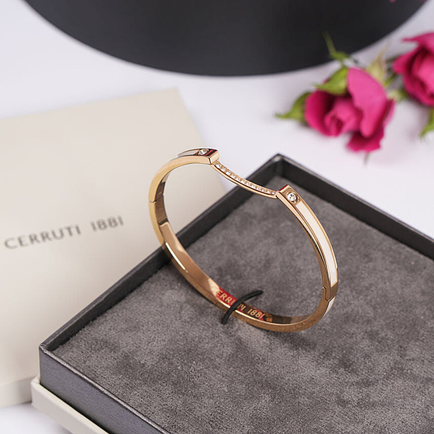 Cerruti 1881 Bridge Gold Plated Bangle for Women