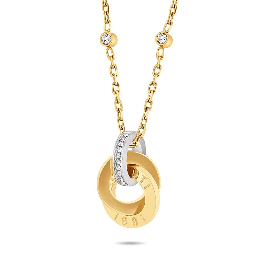 Cerruti 1881 Gold Plated Ring Necklace and Earrings Gift Tray for Her