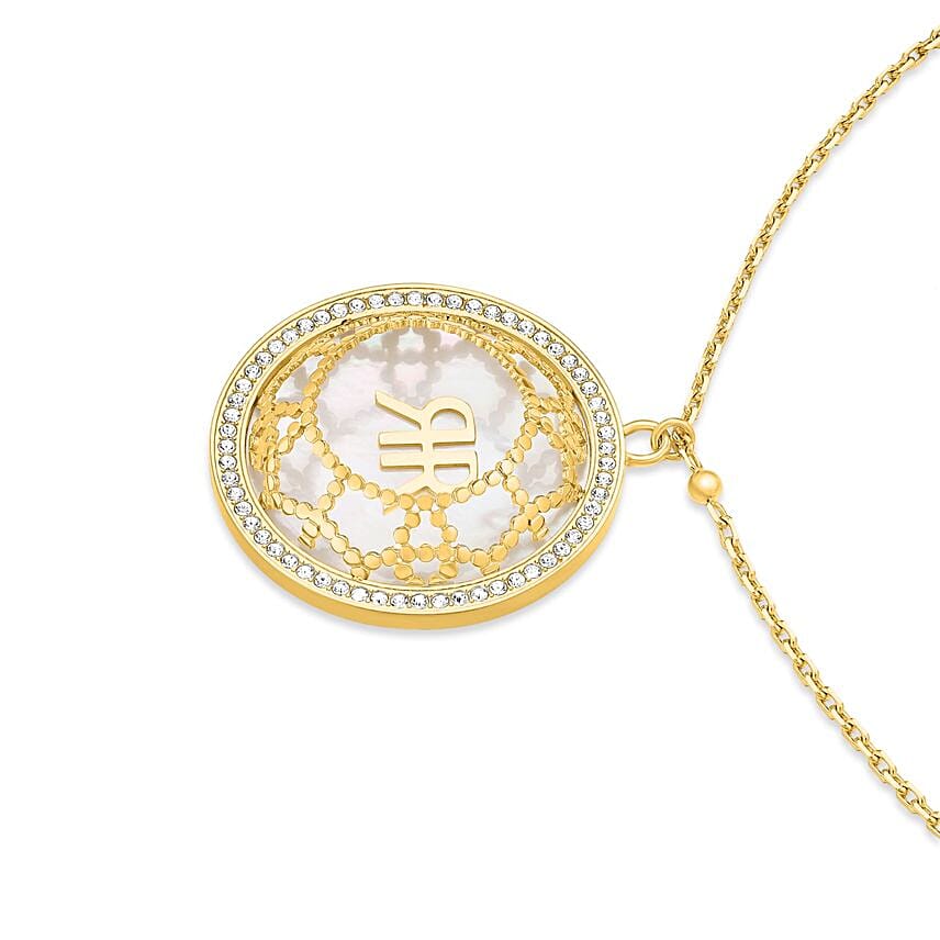 Cerruti 1881 MOP Gold Plated Statement Necklace for Her