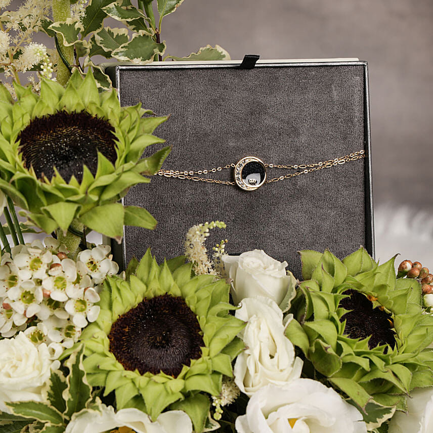 Cerruti Gold plated double chain bracelet for her