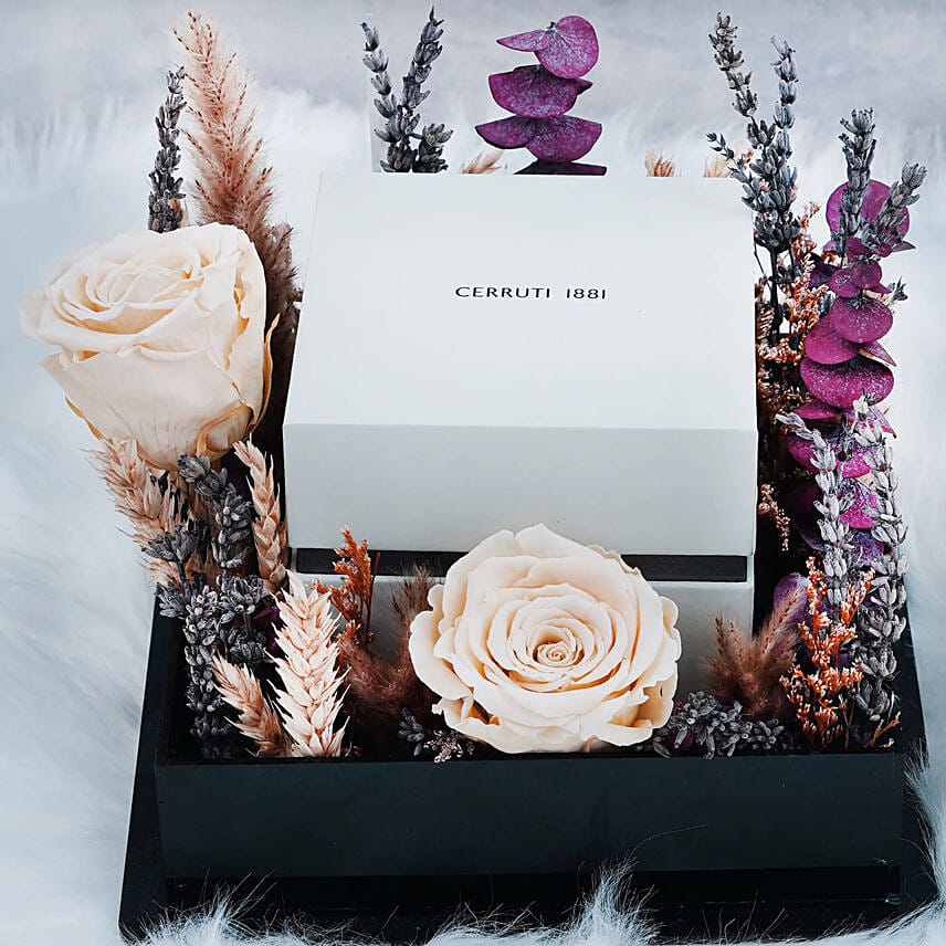 Cerruti Luxury Watch and Flowers Gift Set