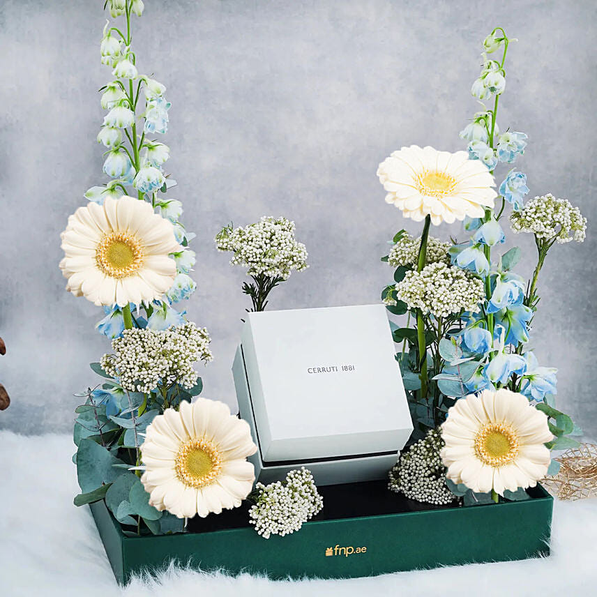 Cerruti Watch and Flowers Combo for Him