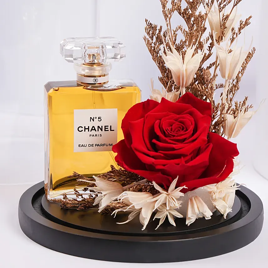 Chanel No 5 Eau De Parfum 100Ml With Forever Rose