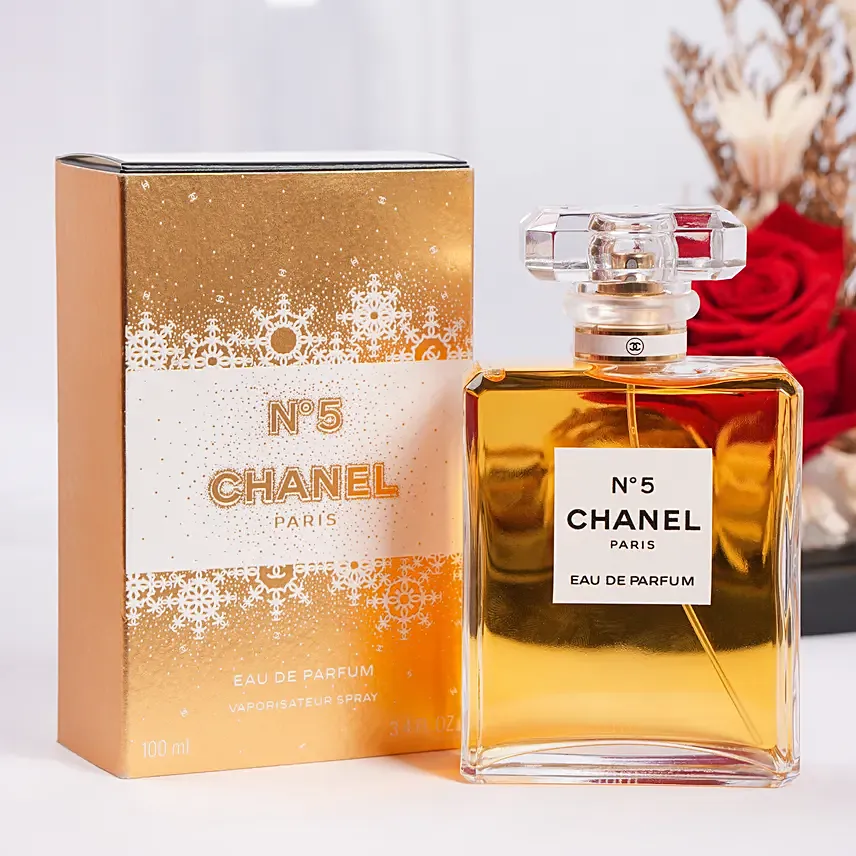 Chanel No 5 Eau De Parfum 100Ml With Forever Rose
