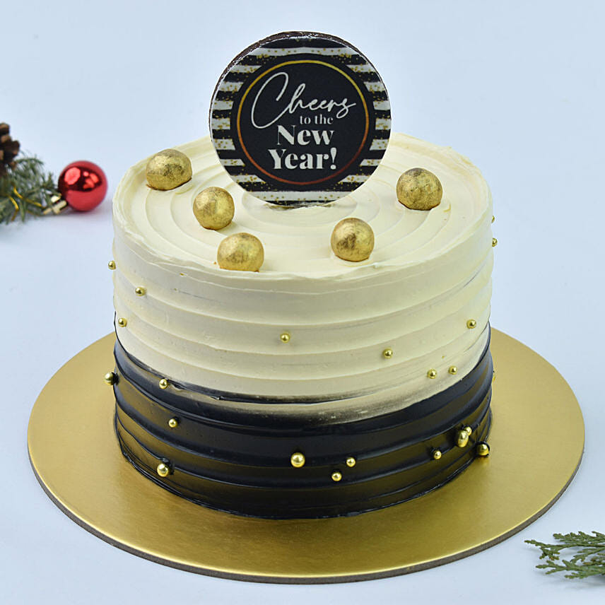 Cheers New Year Red Velvet Cake