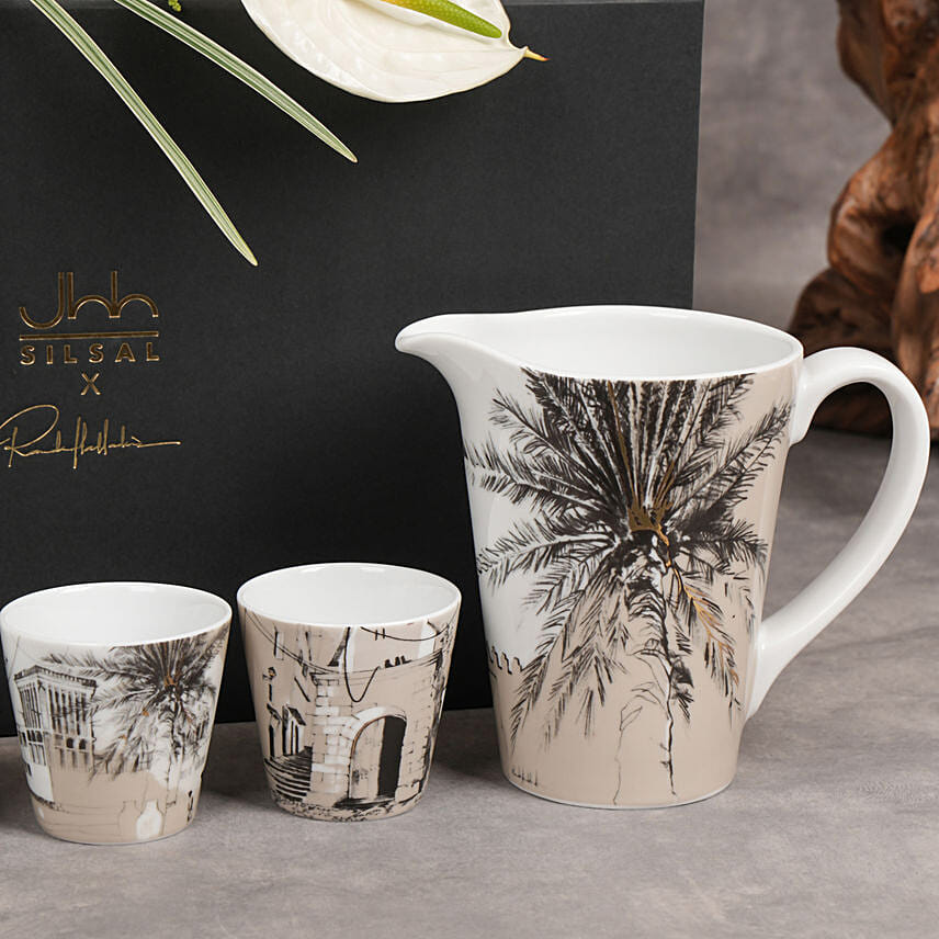 Chic N Cultural Gift Set Of 4 Cups N Jug Naseem