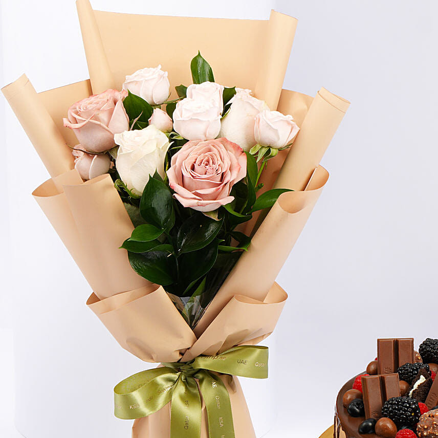 Chocolate Feast Cake With Flowers