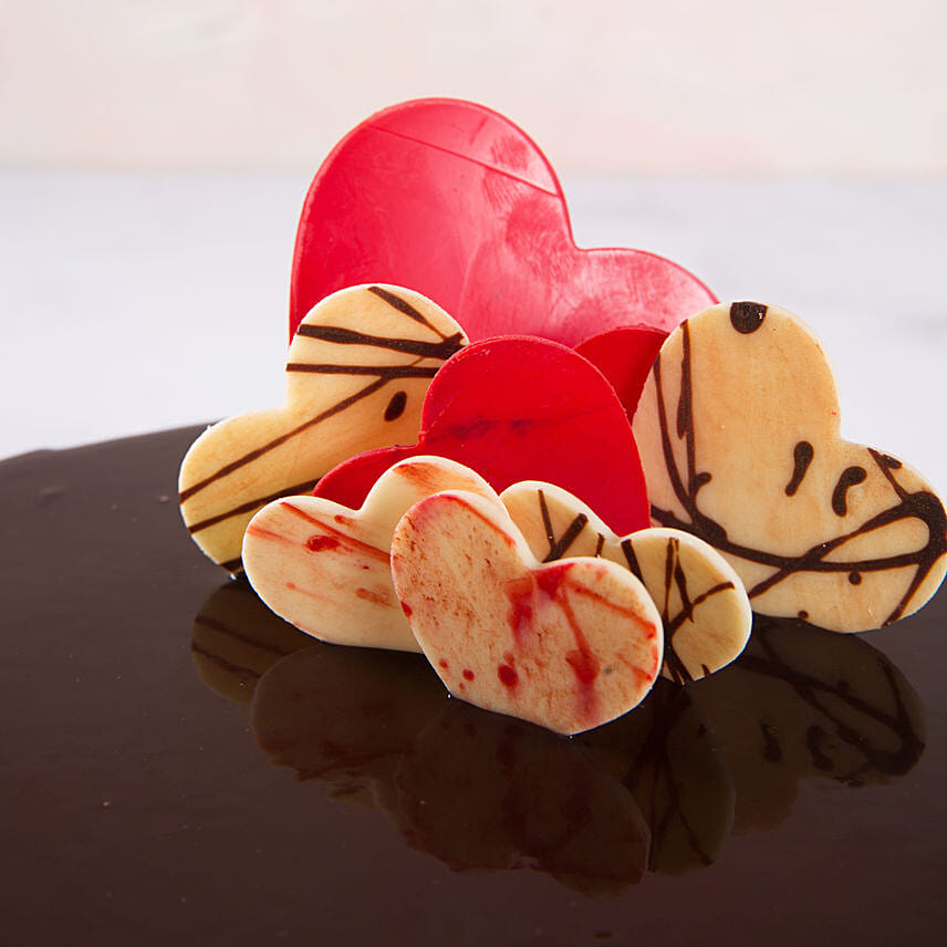 Chocolate Fudge Heart Cake