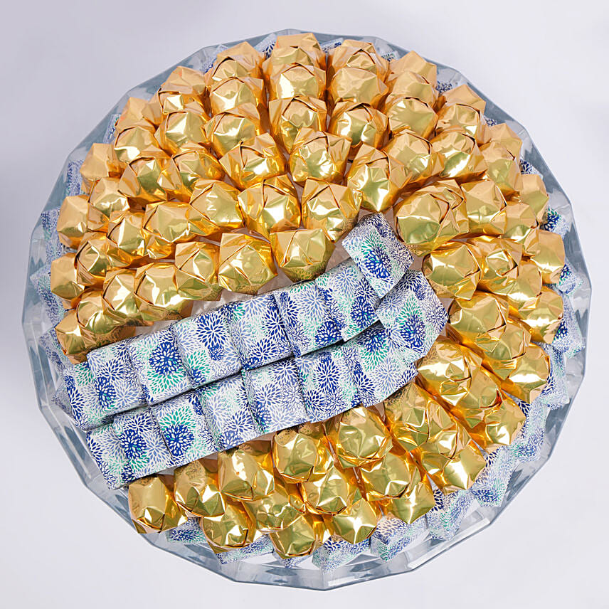 Chocolate Indulgence Gold and Blue