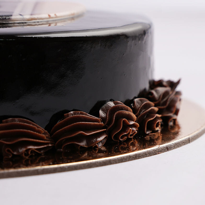 Chocolate Truffle Anniversary Photo Cake 1.5 Kg