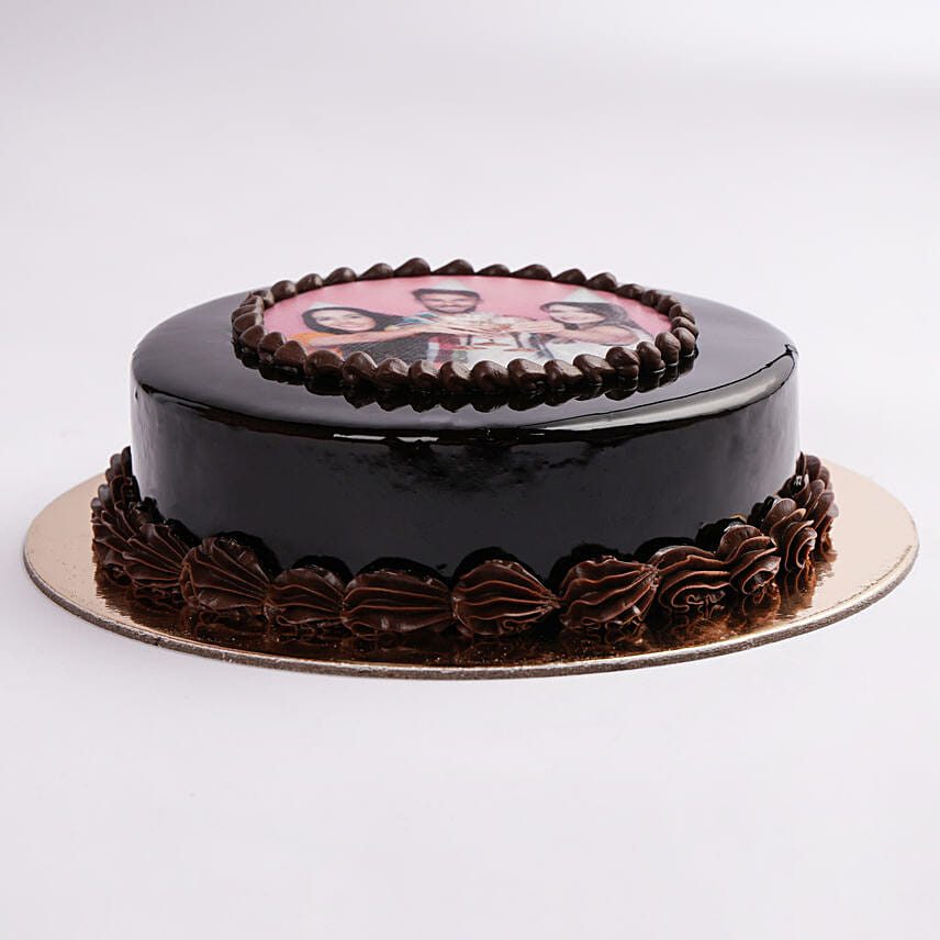 Chocolate Truffle Birthday Special Photo Cake 1.5 Kg
