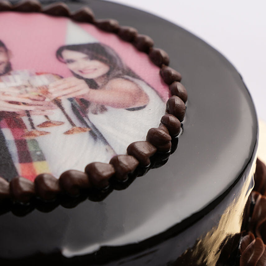 Chocolate Truffle Birthday Special Photo Cake 1.5 Kg