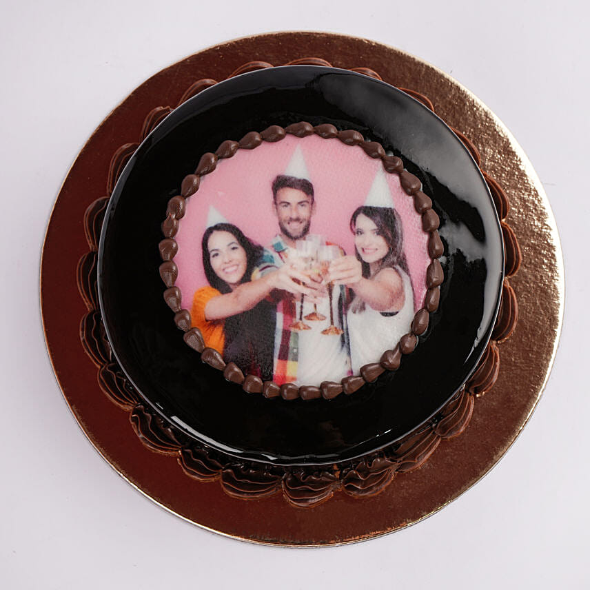 Chocolate Truffle Birthday Special Photo Cake 1.5 Kg