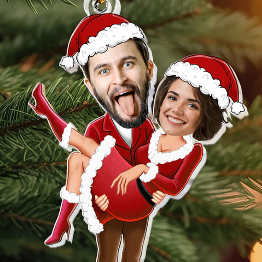 Christmas Couple Caricature Ornament