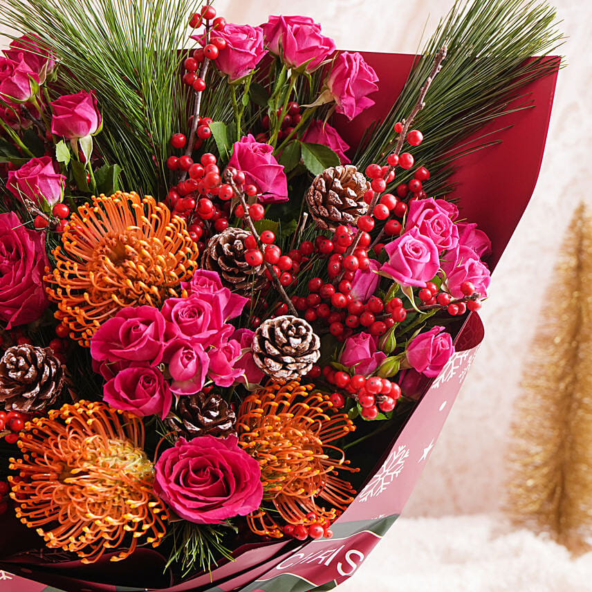 Christmas Embrace Flowers Bouquet