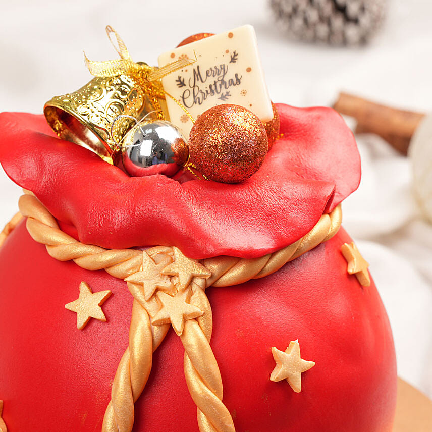 Christmas Gift Bag Cake