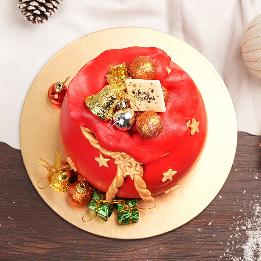 Christmas Gift Bag Cake