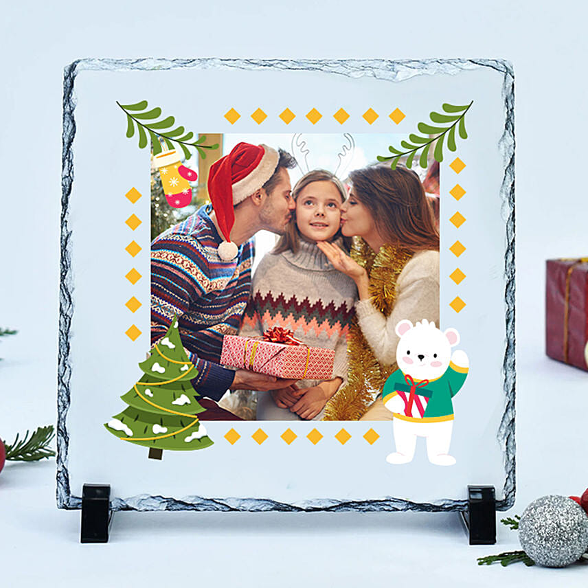 Christmas Greetings Stone Frame