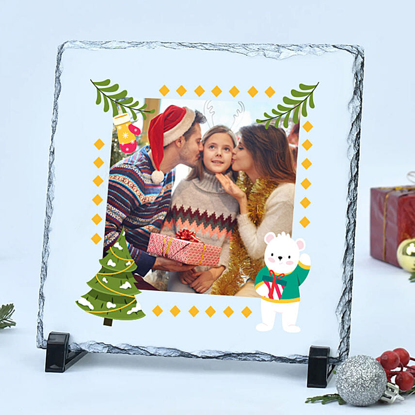Christmas Greetings Stone Frame