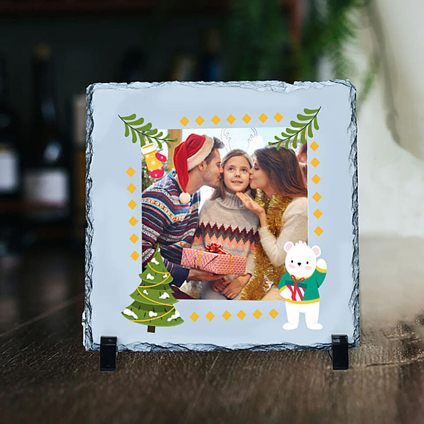 Christmas Greetings Stone Frame