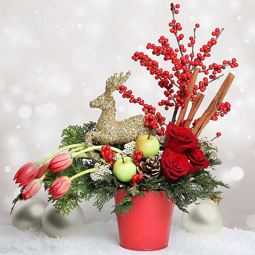 Christmas Joy Floral Wishes