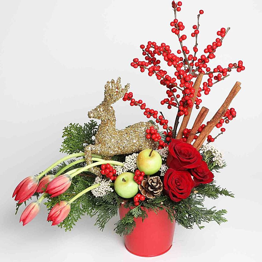 Christmas Joy Floral Wishes