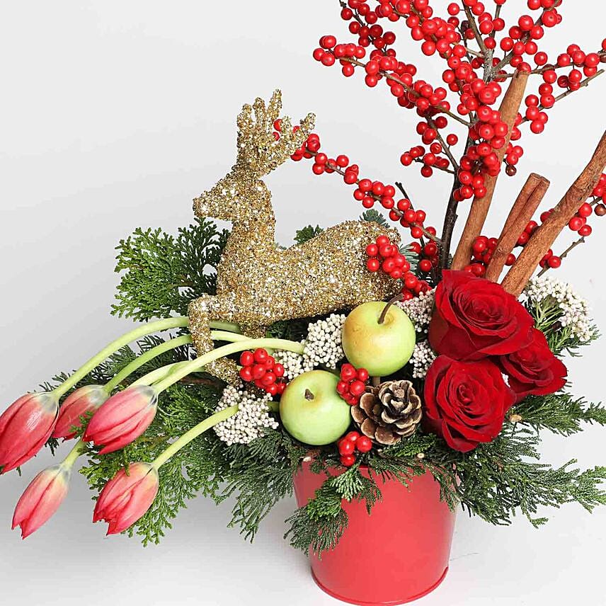 Christmas Joy Floral Wishes