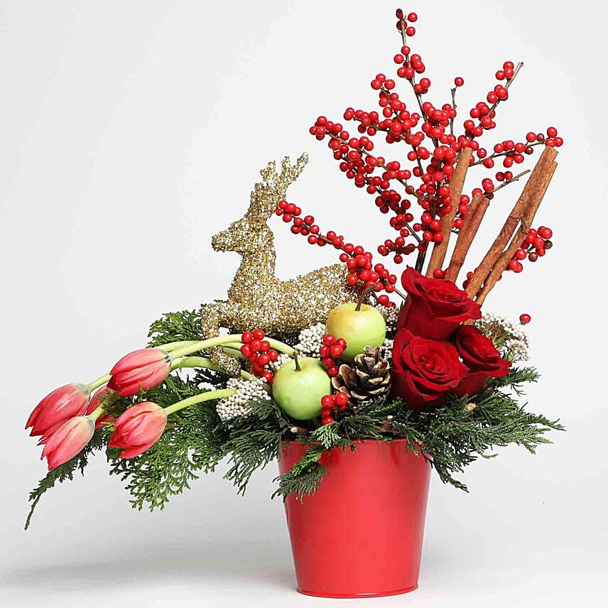 Christmas Joy Floral Wishes