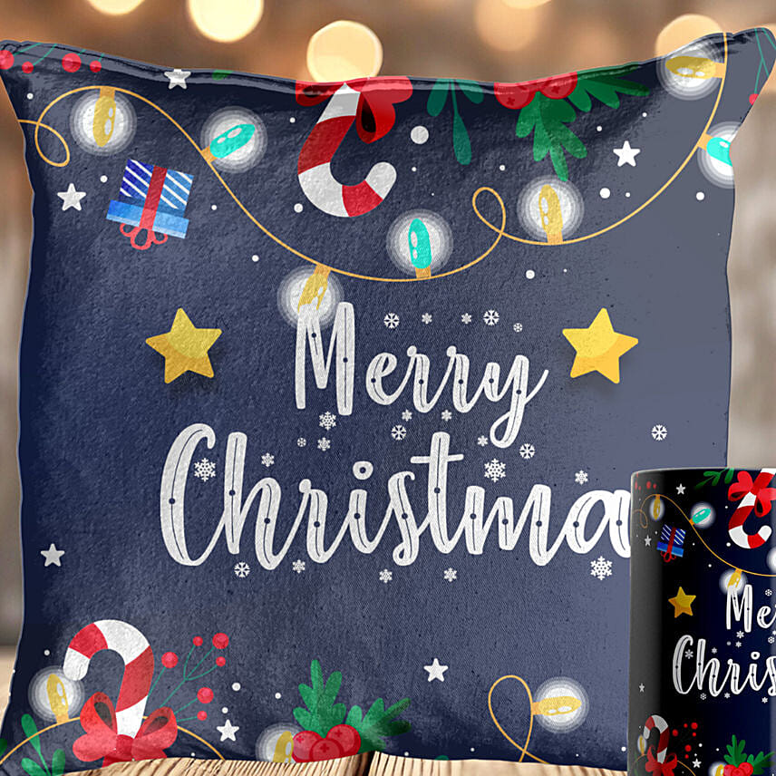 Christmas Lights Cushion And Mug