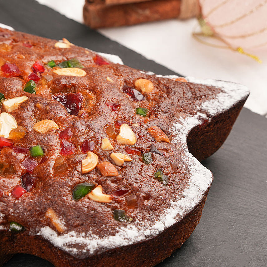Christmas Tree Rich Plum Cake