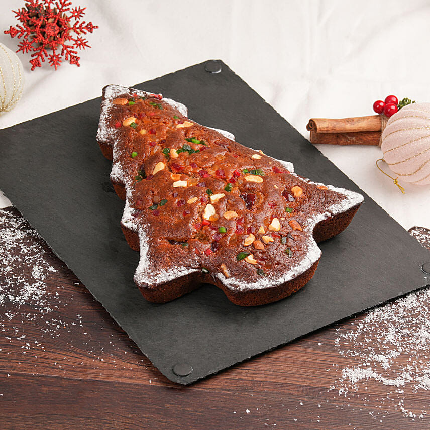 Christmas Tree Rich Plum Cake
