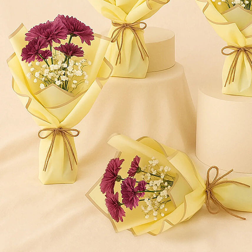 Chrysanthemum Bouquet Set Of 4