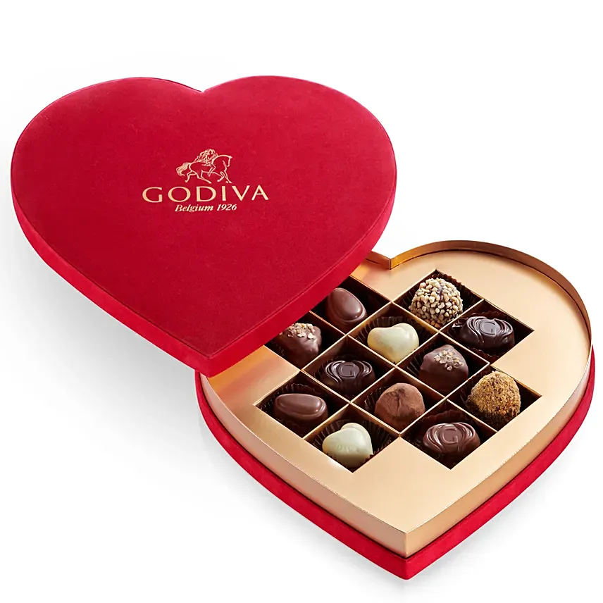 Coeur Gift Box Red 12 Pc By Godiva