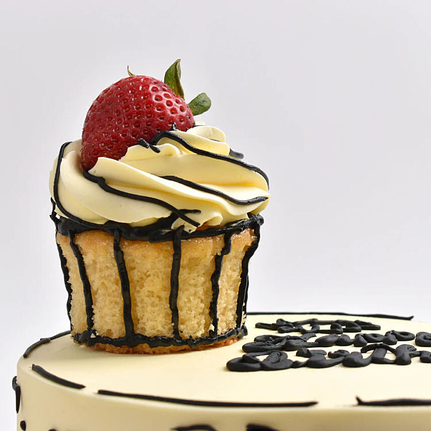 Comical Treat Birthday Vanilla Cake