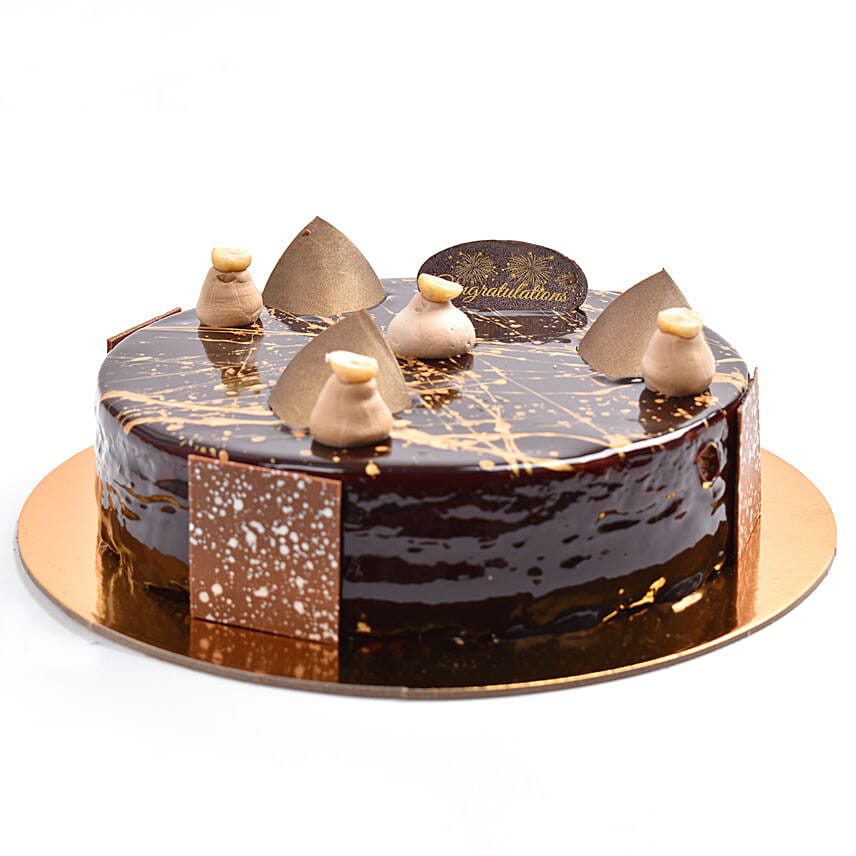Congratulation Chocolate Hazelnut Cake 4 Portion