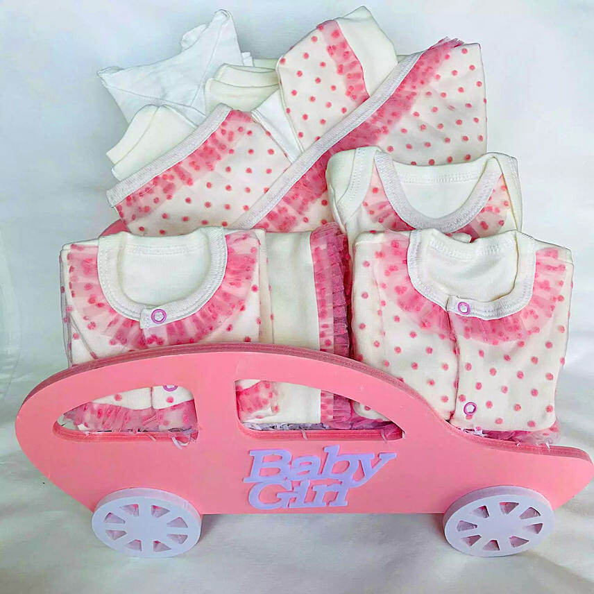 Cotton Blanket Jackets Baby Hamper With Foil Balloons