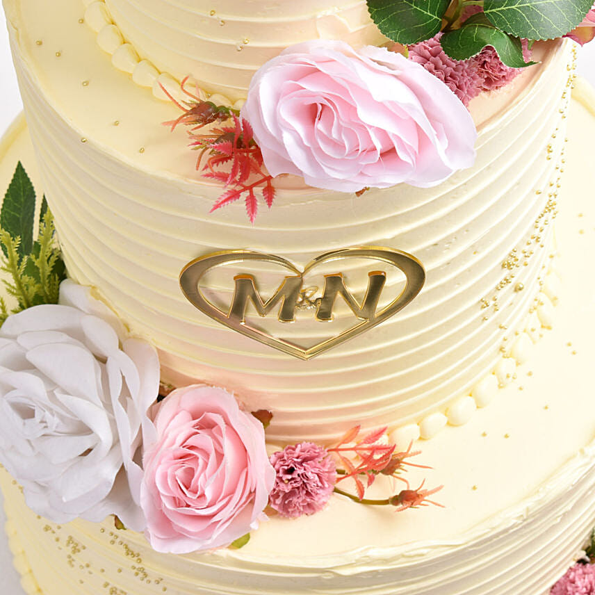 Cream Delights Wedding Cake