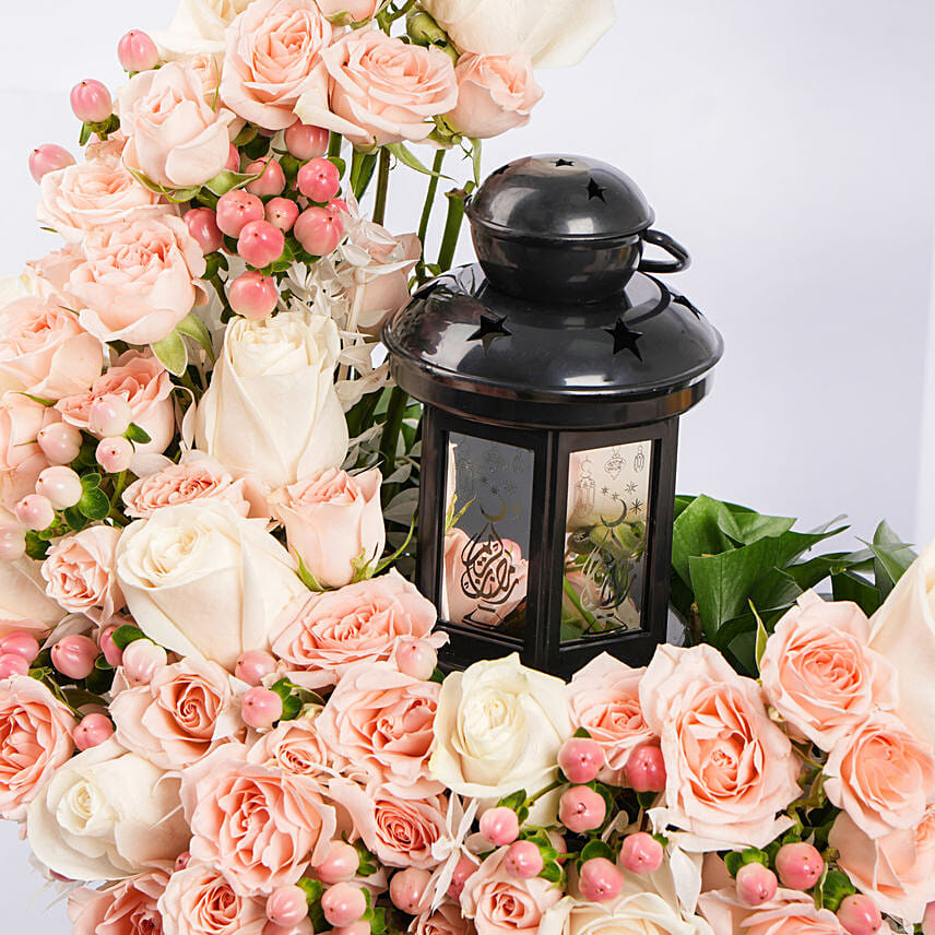 Crescent Flowers Moon and Chocolates Stand