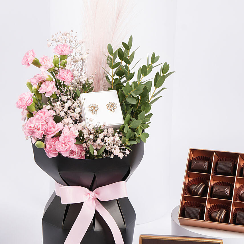 Crystal Ear Cuff with Chocolate for Her