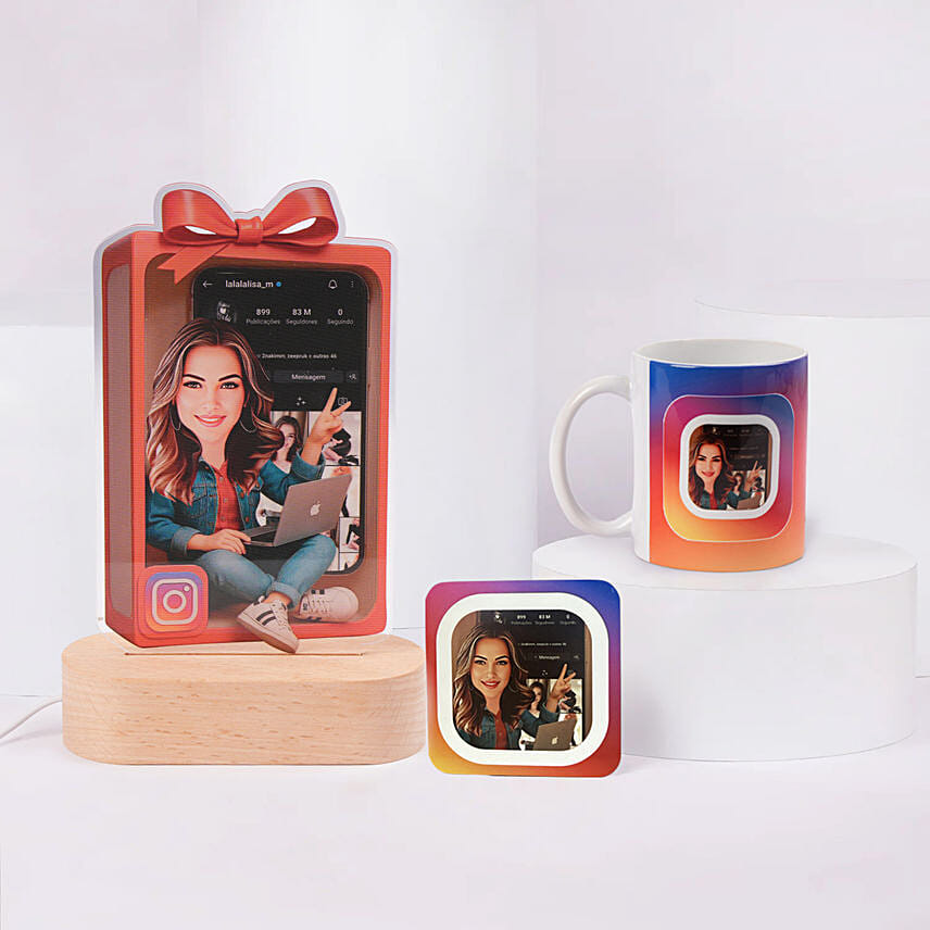 Custom Instagram Profile Gift set for Girl