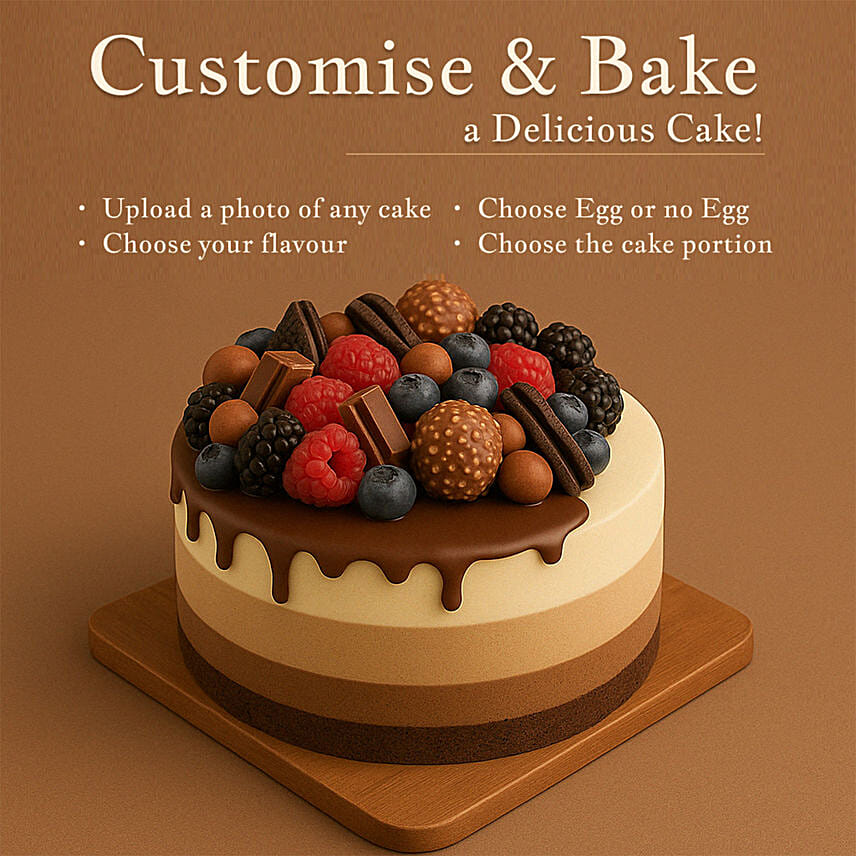 Customized Cake Truffle 30 PORTIONs Eggless