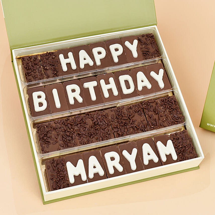 Customized Happy Birthday Chocolate