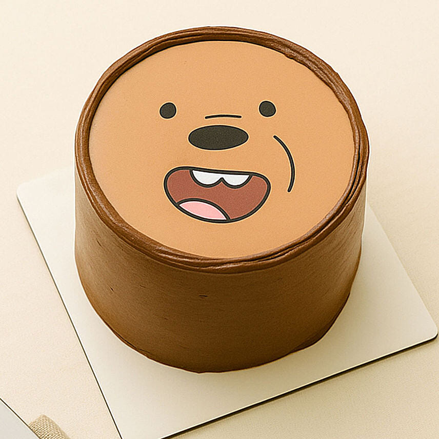 Cute Bear Celebration Fudge Cake Half KG