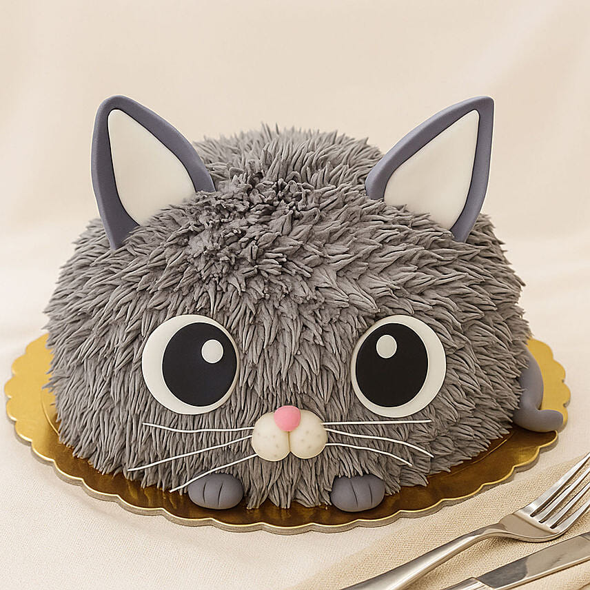 Cute Cat Red Velvet Cake 1.5 KG