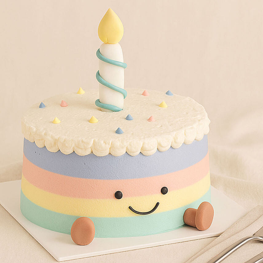 Cute Jellycat Rainbow Fudge Cake For Kids Birthdays 1 KG