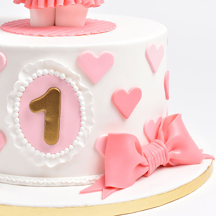 Cute Kitty Chocolate Cake For Baby Girl