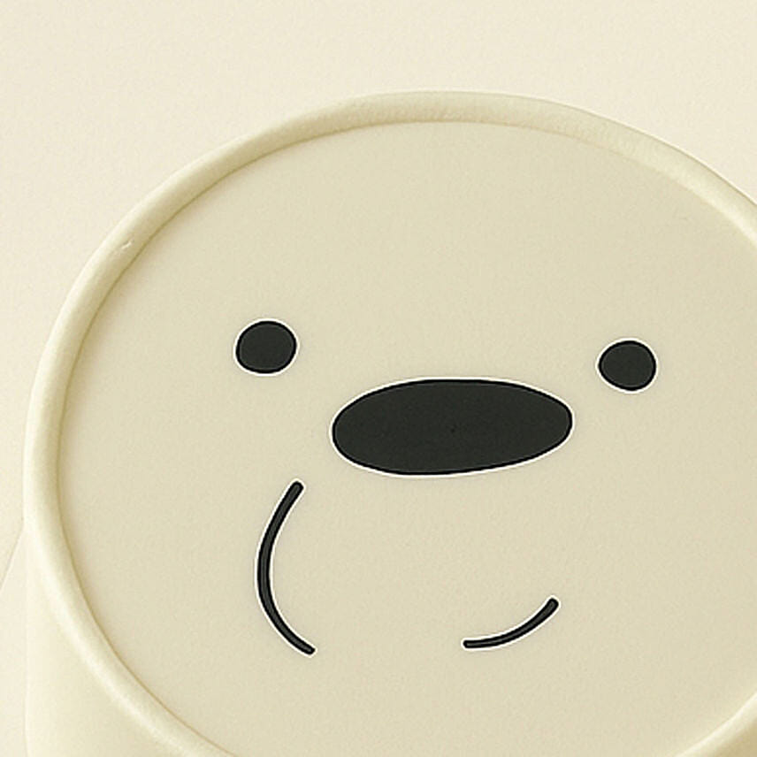 Cute White Bear Celebration Fudge Cake Half KG